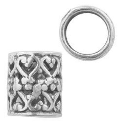 Picture of Sterling Silver Tube Bead 7mm, I.D. 4.5mm,JBB Finding