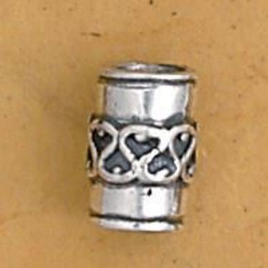 Picture of Sterling Silver Tube Bead 10mm, I.D. 4.5mm, JBB Finding