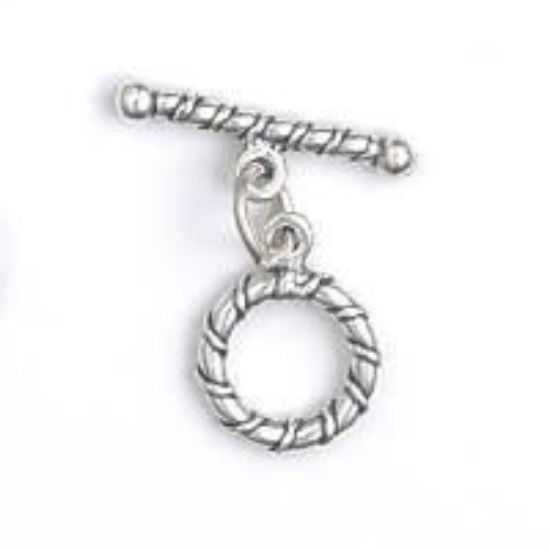 Picture of Sterling Silver Toggle #8 12mm Loop 21mm Bar