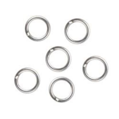 Picture of Sterling Silver Round Close Jump Ring, Outer Diameter 4.5mm, 0.025"/22 Gauge Wire, Sold per pkg of 10