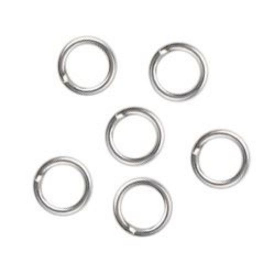 Picture of Sterling Silver Round Close Jump Ring, Outer Diameter 4.5mm, 0.025"/22 Gauge Wire, Sold per pkg of 10