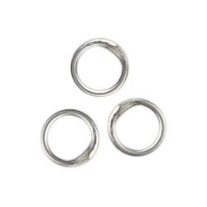Picture of Sterling Silver Round Closed Jump Ring, Outer Diameter, 6mm, 0.032"(20ga.)<br />10 Jump Rings