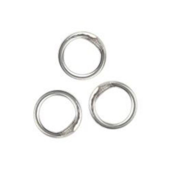 Picture of Sterling Silver Round Closed Jump Ring, Outer Diameter, 6mm, 0.032"(20ga.)<br />10 Jump Rings