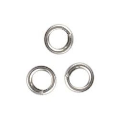 Picture of Sterling Silver Round Closed Jump Ring, Outer Diameter 5mm/.040", 18 Gauge Wire, Sold per pkg of 10