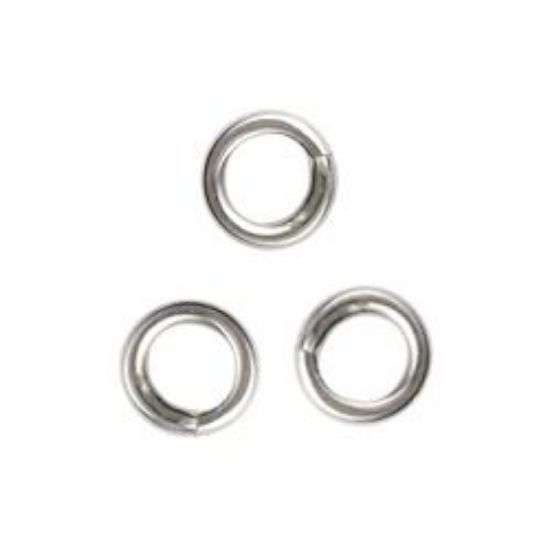 Picture of Sterling Silver Round Closed Jump Ring, Outer Diameter 5mm/.040", 18 Gauge Wire, Sold per pkg of 10