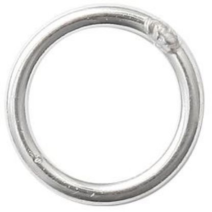 Picture of Sterling Silver Round Closed Jump Ring, 6mm, 0.030"/21 Gauge Wire, Sold per pkg of 10
