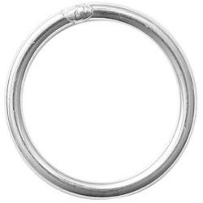Picture of Sterling Silver Round Closed Jump Ring 8mm, Sold per pkg of 10