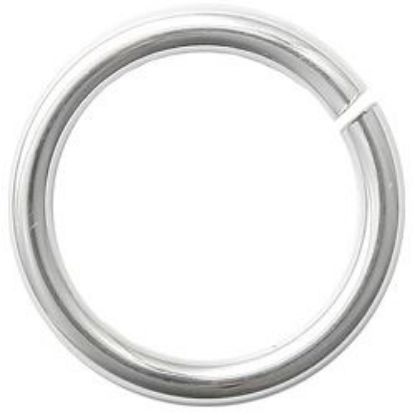 Picture of Sterling Silver Round Jump Ring, Outer Diameter 9mm, 0.040", 18 Gauge, Sold per pkg of 10