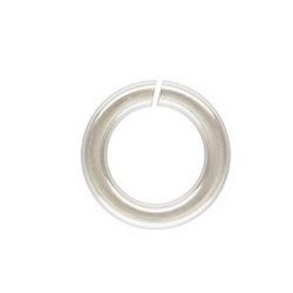 Picture of Sterling Silver Round Jump Ring, Outer Diameter 7mm, 0.050", 17 Gauge Wire, Sold per pkg of 10