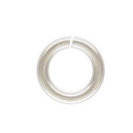 Picture of Sterling Silver Round Jump Ring, Outer Diameter 7mm, 0.050", 17 Gauge Wire, Sold per pkg of 10