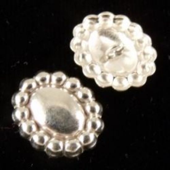 Picture of Sterling Silver Daisy Concho with Loop 10x12mm