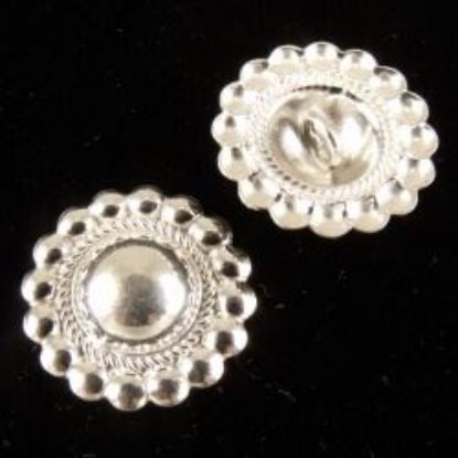 Picture of Sterling Silver Round Daisy Concho with Loop 14mm