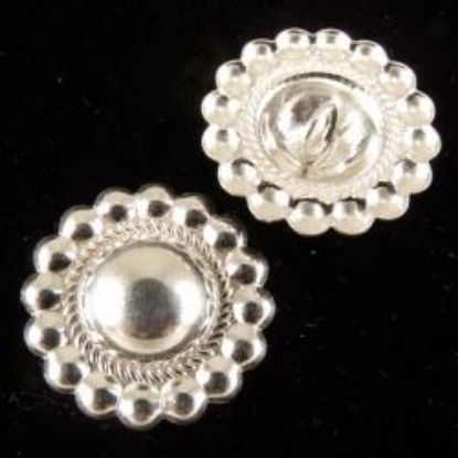 Picture of Sterling Silver Round Daisy Concho with Loop 18mm