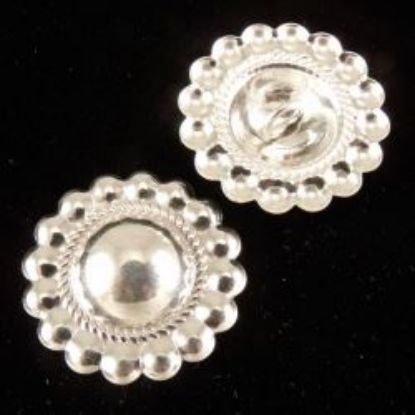 Picture of Sterling Silver Round Daisy Concho with Loop 26mm