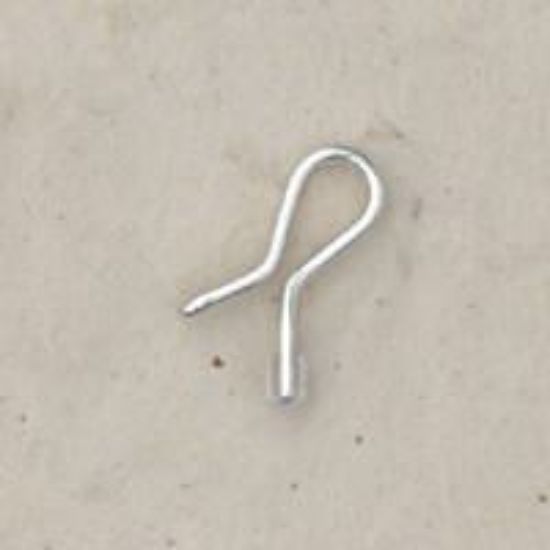 Picture of Sterling Silver Small Tube Hook Crimp 20 Gauge 12x4mm