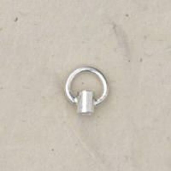 Picture of Sterling Silver Large Tube Eye Crimp 18 Gauge 8x7mm