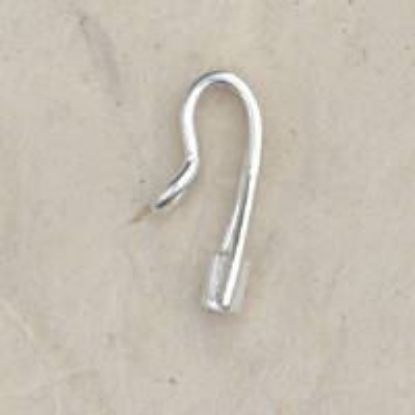 Picture of Sterling Silver Large Tube Hook Crimp 18 Gauge 15x5mm