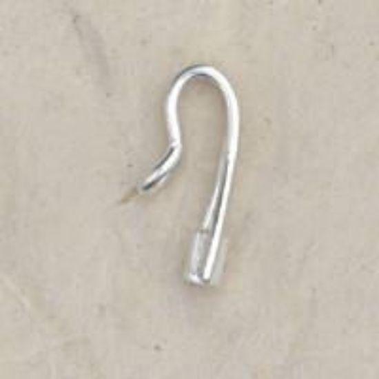 Picture of Sterling Silver Large Tube Hook Crimp 18 Gauge 15x5mm