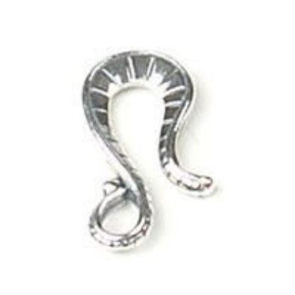 Picture of Sterling Silver Fancy Lines Hook 19x10mm. JBB Finding
