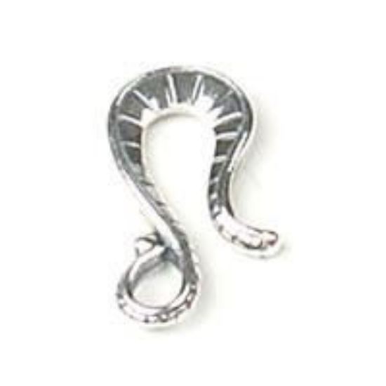 Picture of Sterling Silver Fancy Lines Hook 19x10mm. JBB Finding
