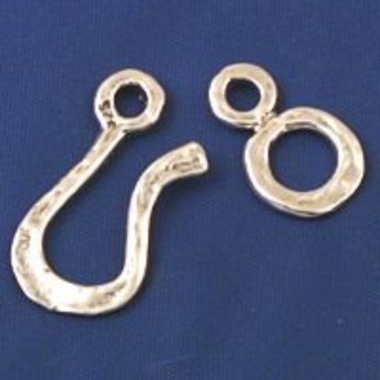 Picture of Sterling Silver Heavy Duty Hook & Eye Hammered