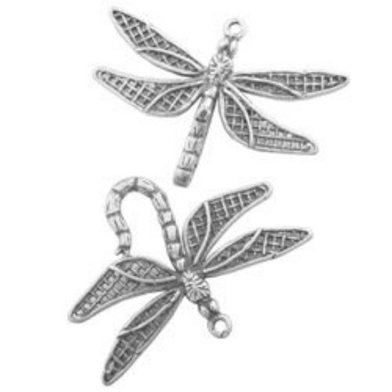 Picture of Sterling Silver Hook & Eye Dragonfly Large. JBB Finding