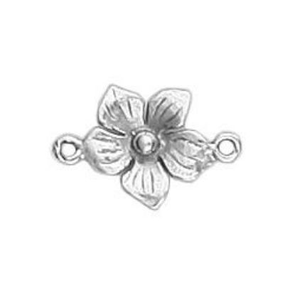 Picture of Sterling Silver Floral Connector Link 16.5x10.5mm