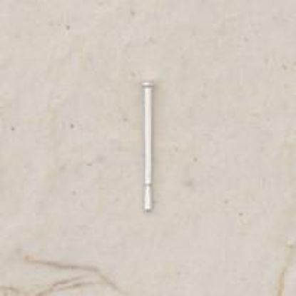 Picture of Sterling Silver .028x7/16 Inch Ear Post 1.5mm Pad<br />10 Pair