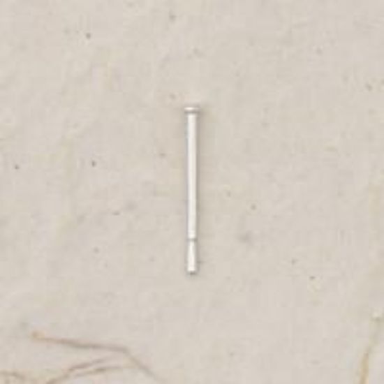 Picture of Sterling Silver .028x7/16 Inch Ear Post 1.5mm Pad<br />10 Pair