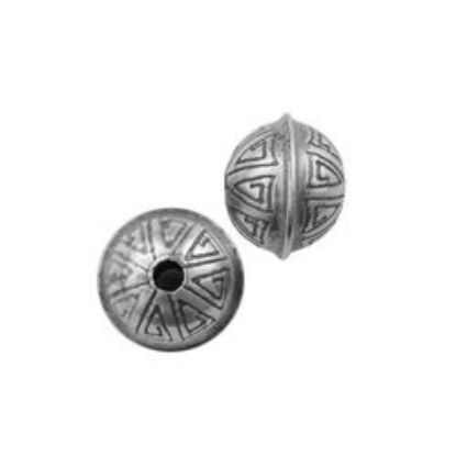 Picture of Sterling Silver Stamped Seam Bead 7mm