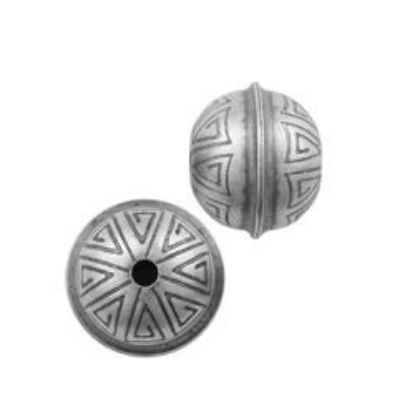 Picture of Sterling Silver Stamped Seam Bead 9mm