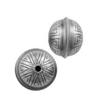 Picture of Sterling Silver Stamped Seam Bead 10mm