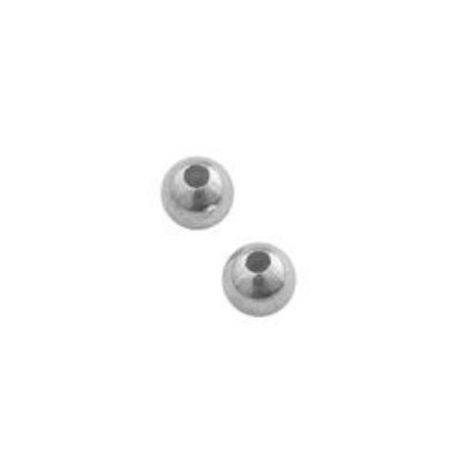Picture of Sterling Silver Plain Beads 3mm 0.048" Hole <br/> 50 Beads