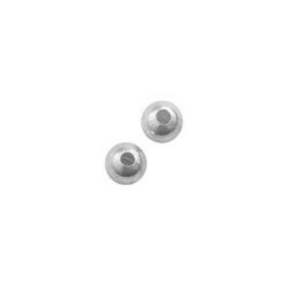 Picture of Sterling Silver Plain Beads 3mm, Approx. 0.038" Hole<br />50 Beads