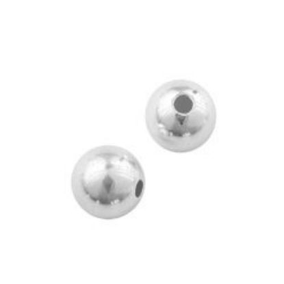 Picture of Sterling Silver Seamless Beads 5mm 0.05-0.055" Hole<br />10 Beads