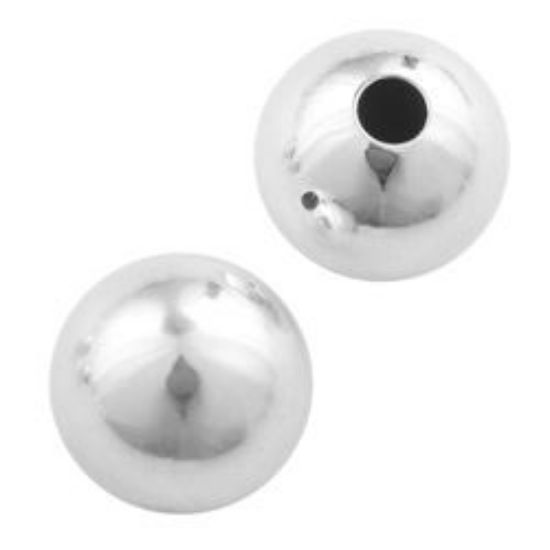 Picture of Sterling Silver Seamless Bead 9mm .085-.095 Inch Hole