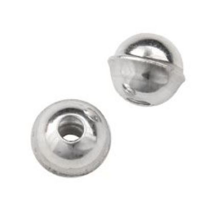 Picture of Sterling Silver Seam Beads 5mm 0.064" Hole<br />10 Beads