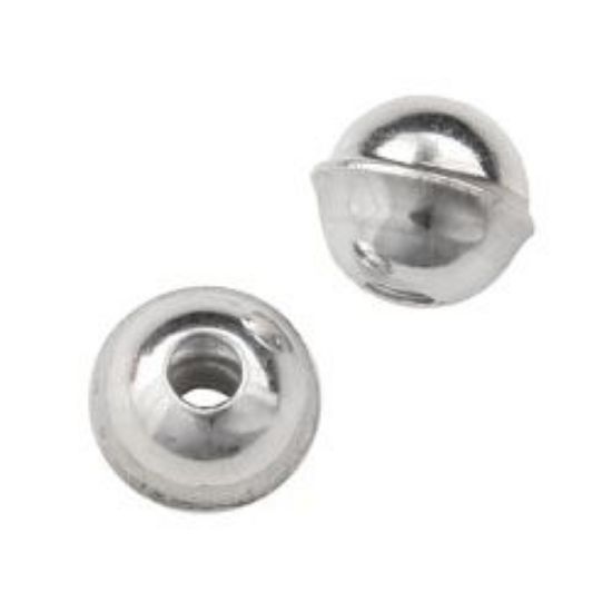 Picture of Sterling Silver Seam Beads 5mm 0.064" Hole<br />10 Beads