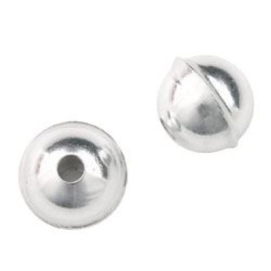 Picture of Sterling Silver Seam Beads 6mm 0.064" Hole<br />10 Beads