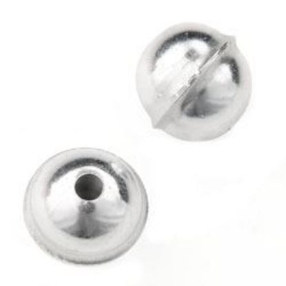 Picture of Sterling Silver Long Seam Beads 7mm 0.064" Hole<br />10 Beads