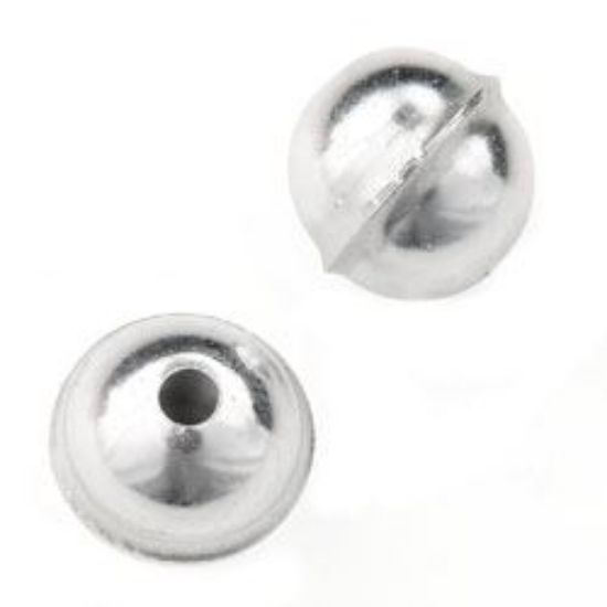 Picture of Sterling Silver Long Seam Beads 7mm 0.064" Hole<br />10 Beads