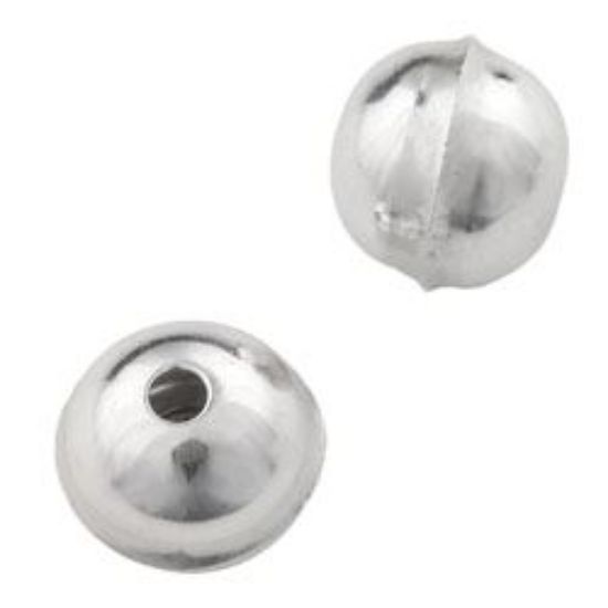 Picture of Sterling Silver Seam Beads 8mm, 0.048" Hole<br />10 Beads