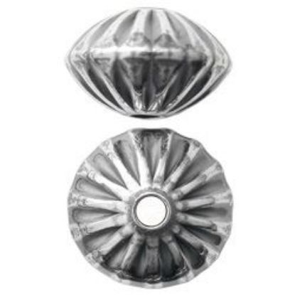Picture of Sterling Silver Oxidized Corrugated Rondelle Beads, 7mm, I.D. 1.6mm