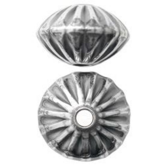 Picture of Sterling Silver Oxidized Corrugated Rondelle Beads, 7mm, I.D. 1.6mm