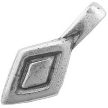 Picture of Antique Silver Plated Glue On Diamond Bail 12x19mm. B&B Benbassat Finding