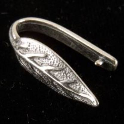 Picture of Silver Plated Leaf Design Pinch Bail 6x18mm. JBB Finding