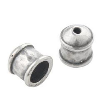 Picture of Silver Plated Pewter End Cap 7x8mm Inner Diameter 5mm. JBB Finding