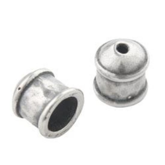 Picture of Silver Plated Pewter End Cap 7x8mm Inner Diameter 5mm. JBB Finding
