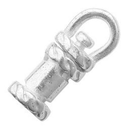 Picture of Silver Plated Crimp Revolving End Cap 2mm JBB Finding