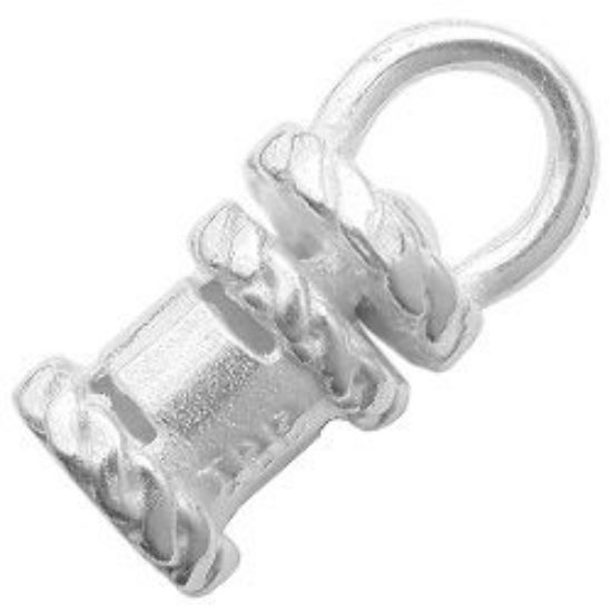 Picture of Silver Plated Crimp Revolving End Cap 3mm JBB Finding